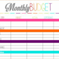 Simple Monthly Budget Spreadsheet Eet For Young Adults