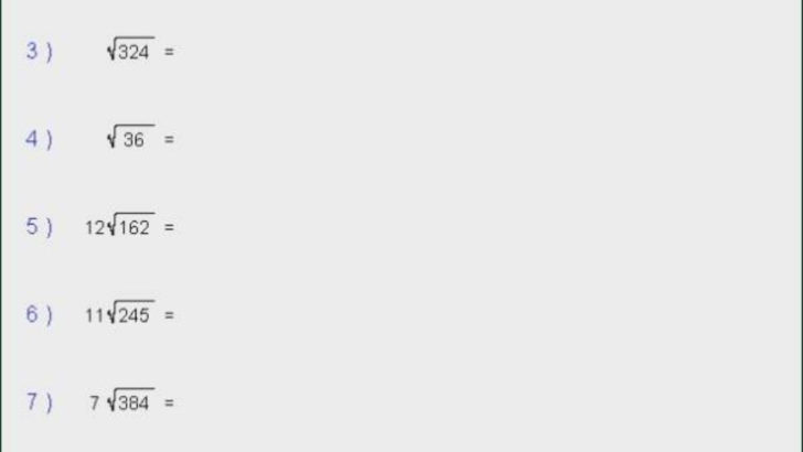 Simplifying Radicals Worksheet 1 | db-excel.com