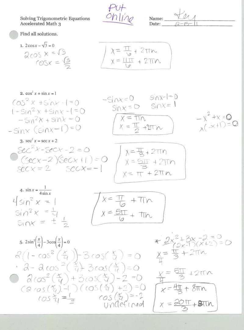 Simplifying Trig Identities Worksheet Db excel
