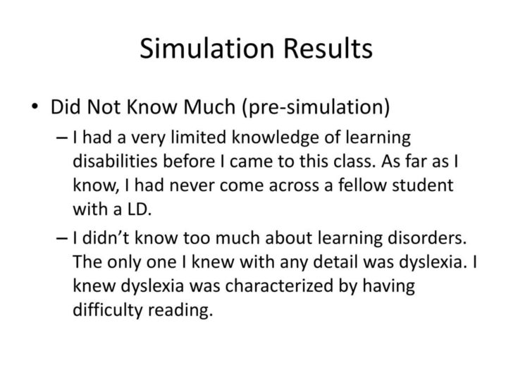 Dyslexia Simulation Worksheet