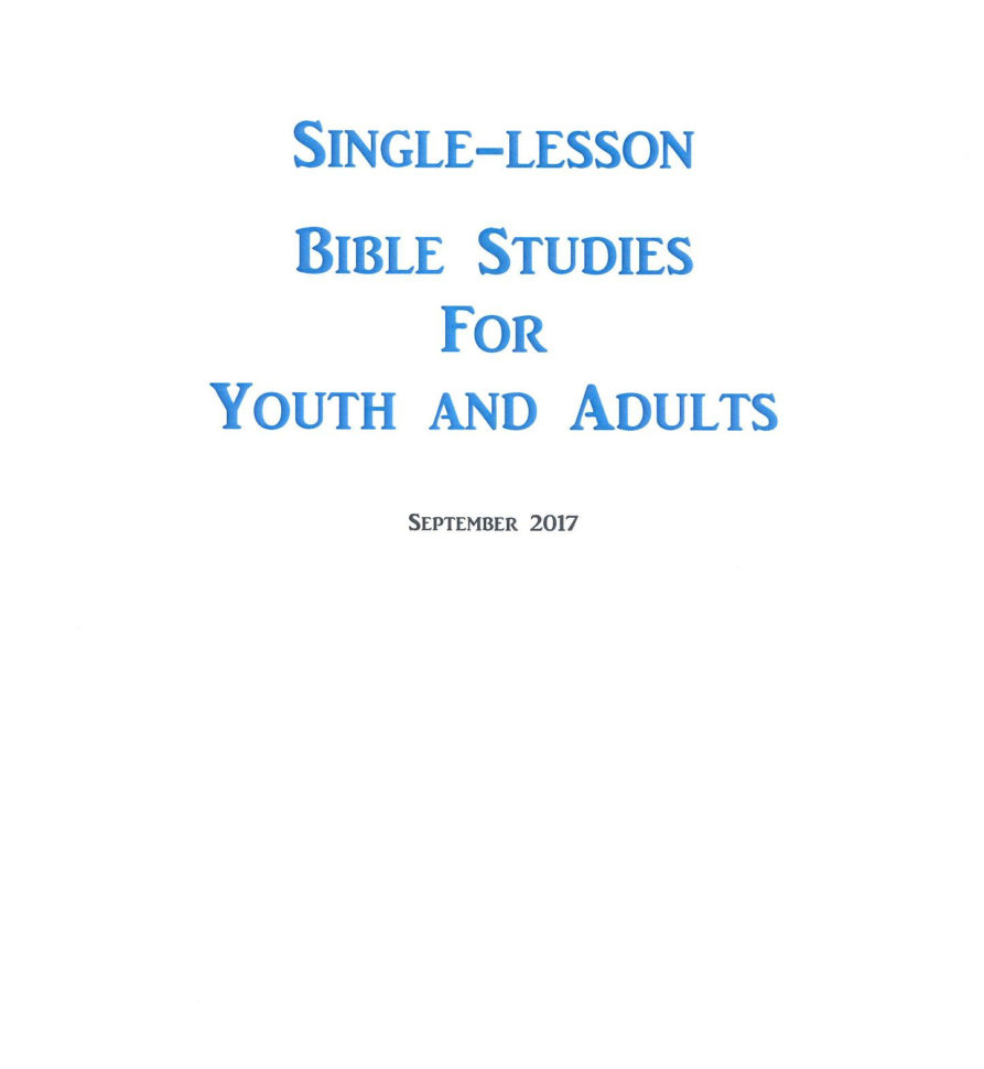 Single Bible Study Lessons 2018 Sampler – Gospel Publishers
