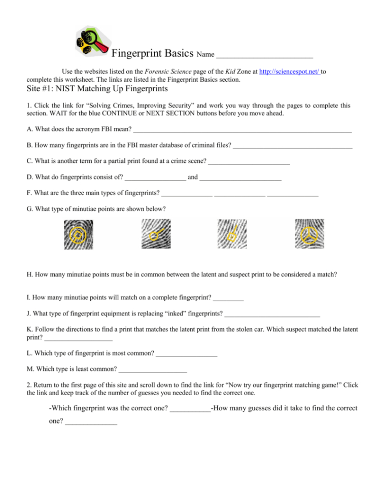 Site 1 Nist Matching Up Fingerprints