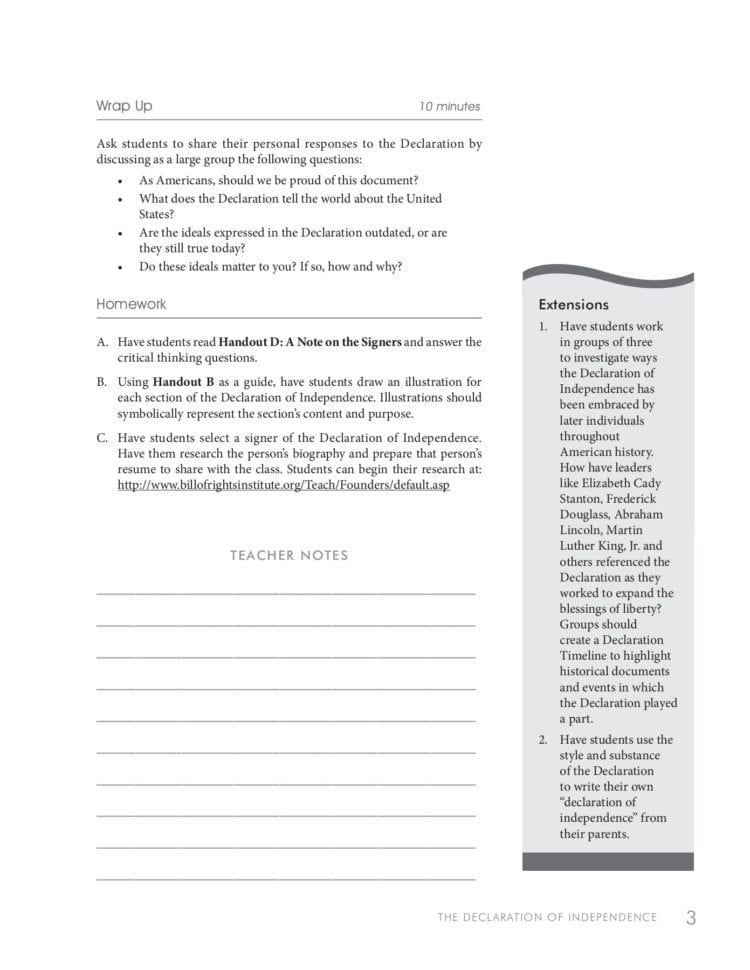 Six Big Ideas In The Constitution Worksheet Answers Handout