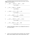 Six Types Of Chemical Reaction Worksheet