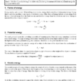 Skill Sheet 103 Potential And Kinetic Energy