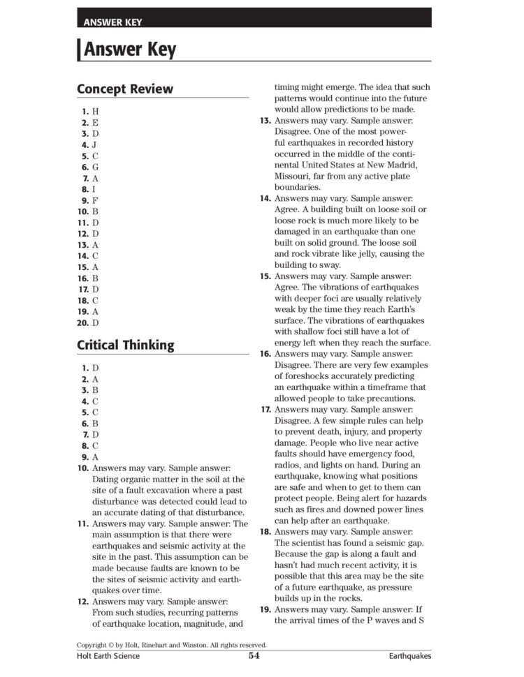Skills Worksheet Concept Review
