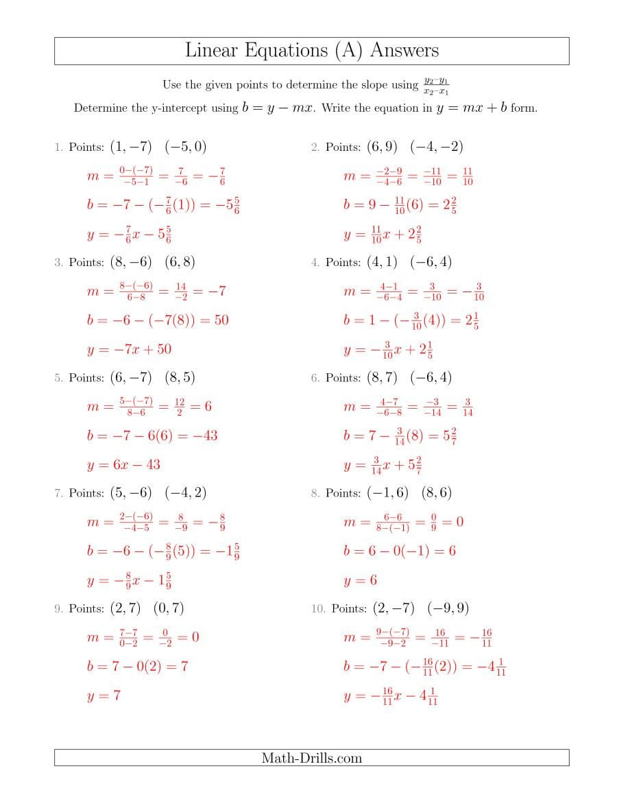 Slope Formula Worksheet Grammar Worksheets Math Addition — db-excel.com