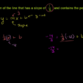 Slopeintercept Equation From Slope  Point Fractions Old