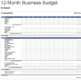 Small Business Start Up Budget Worksheet Planner Spreadsheet