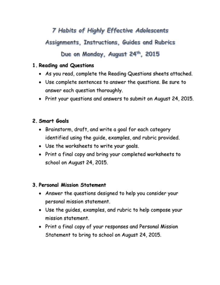 Habit 6 Synergize Worksheet Answers