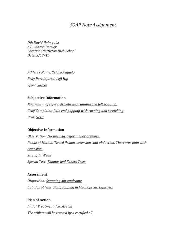 Soap Note Assignment  Dr Ashley Thrasher  At 2883  Asu