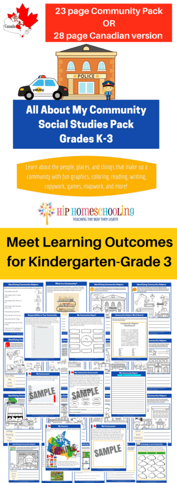 Social Studies K3 Printable Packmeet Learning Outcomes