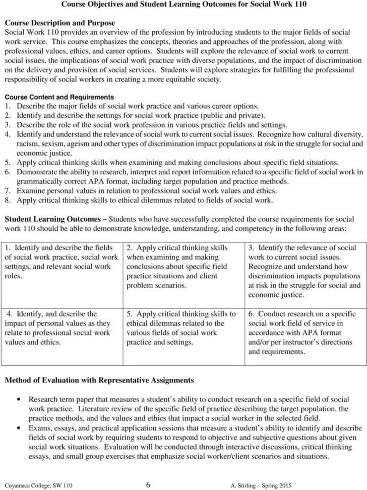 Social Work Scenarios