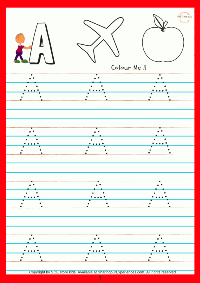 Soe Store Kids Capital Alphabets Writing Activity Book For Kids Preschool  Worksheets For Kids 35 Years Nursery Toddlers Preschool Prenursery