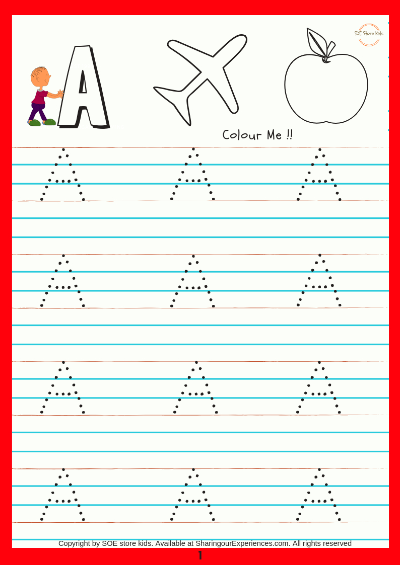 Soe Store Kids Capital Alphabets Writing Activity Book For Kids Preschool  Worksheets For Kids 35 Years Nursery Toddlers Preschool Prenursery