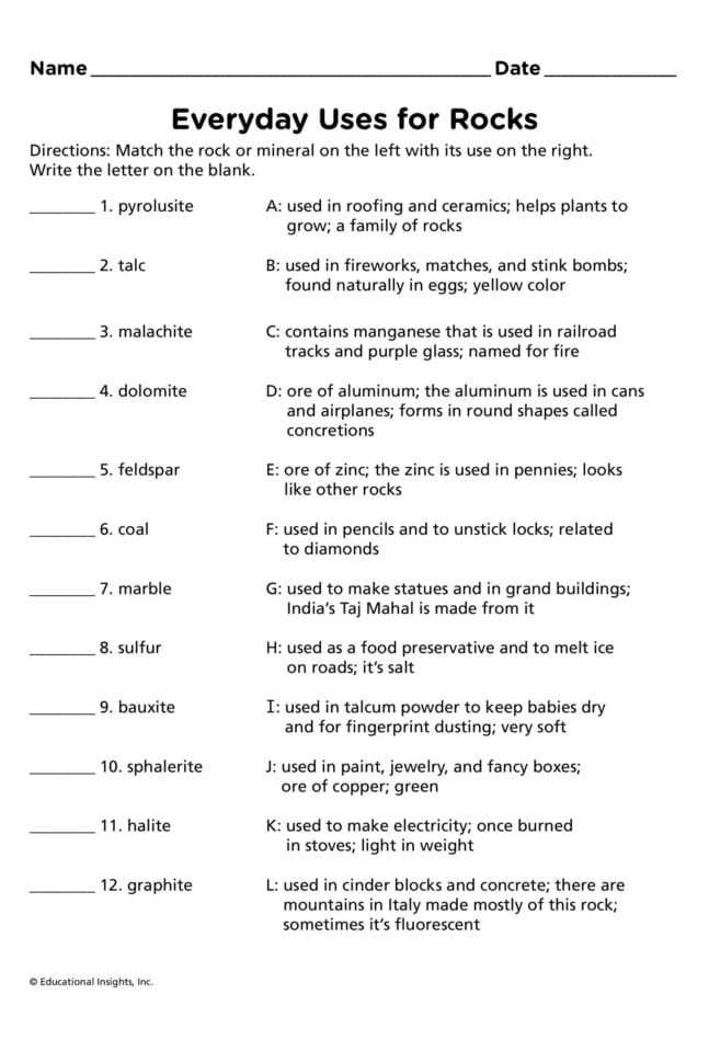 Soil Formation Worksheet Answers