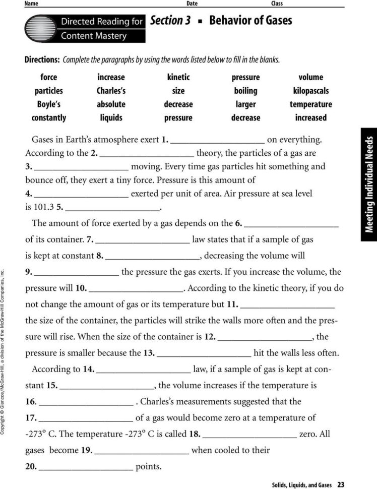 Solids Liquids And Gases  Pdf
