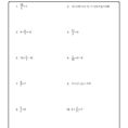 Solve For The Variables Worksheet 1 Of 10