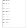 Solve Quadratic Equationscompeting The Square Worksheets