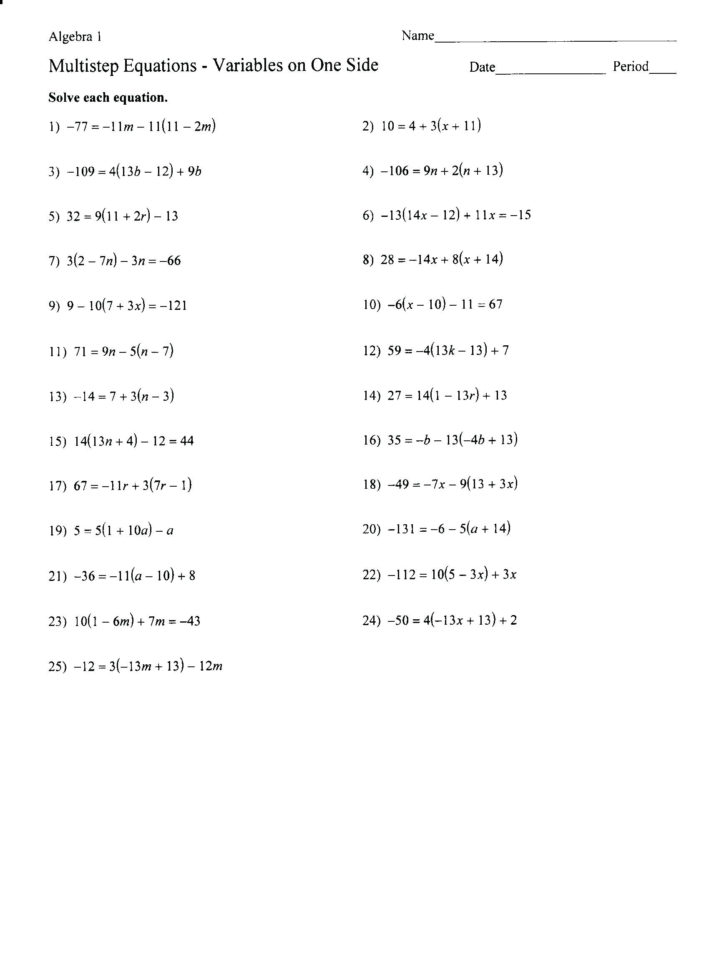 Solve Two Step Equations Worksheet New E Step Equation