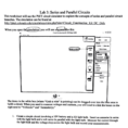 Solved Lab 3 Series And Parallel Circuits This Worksheet