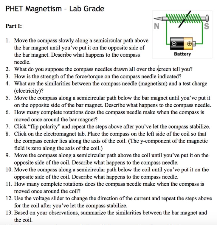 Magnetism Worksheet Answers