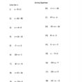 Solving Equations With Variables On Both Sides Worksheet Answer Key