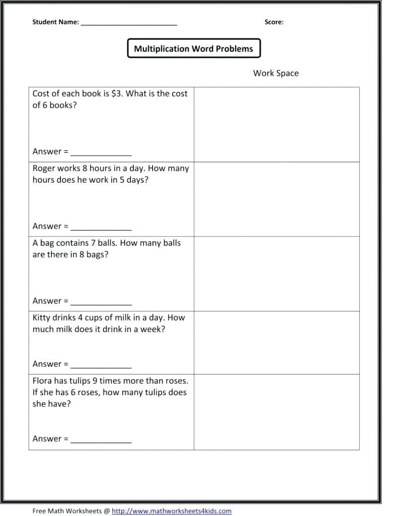 Linear Equations Word Problems Worksheet