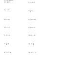 Solving Equations Worksheets 650848  Collection Of