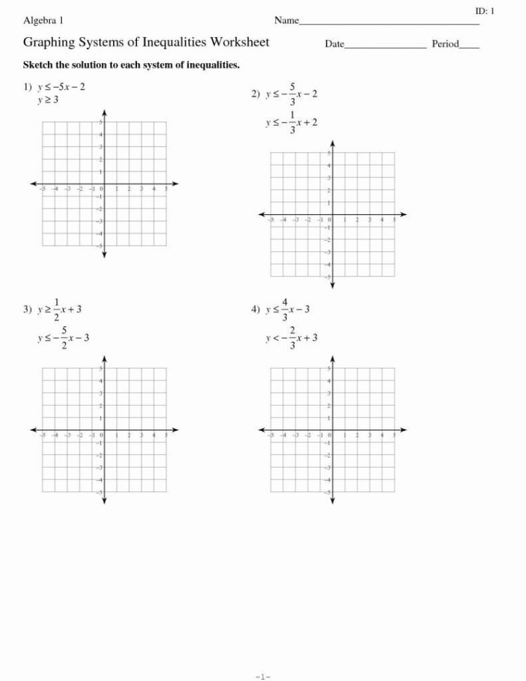 Solving Linear Inequalities Worksheet