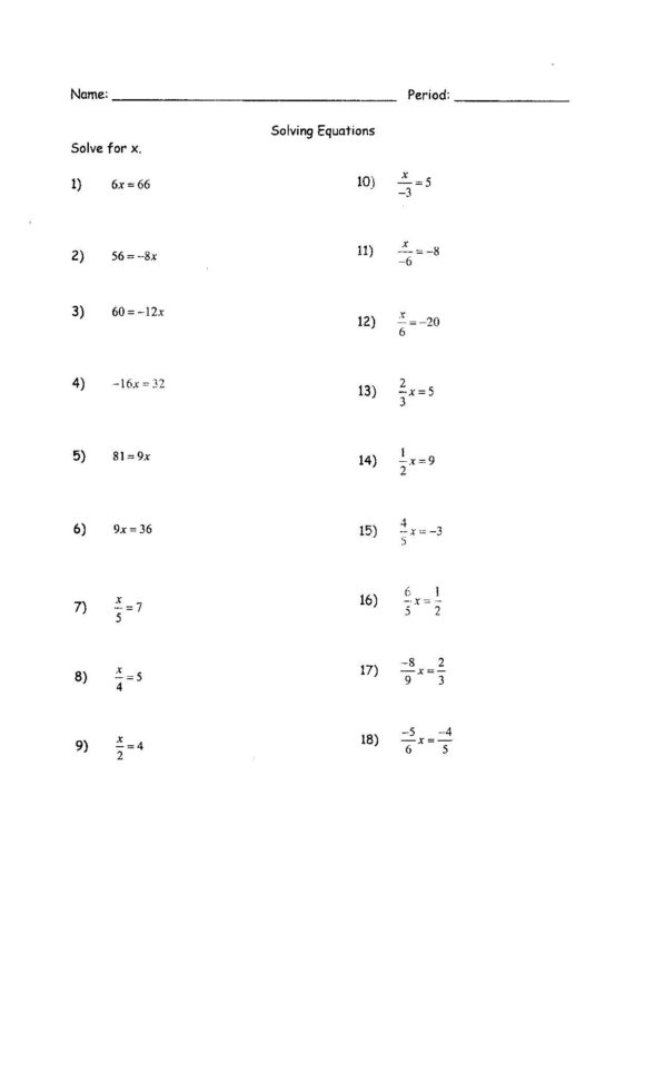 Solving Multi Step Equations With Distributive Property