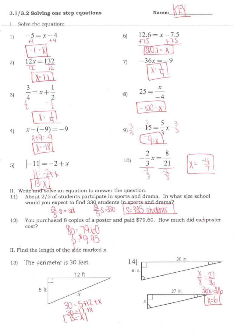 algebra 1 3 1 worksheet answers