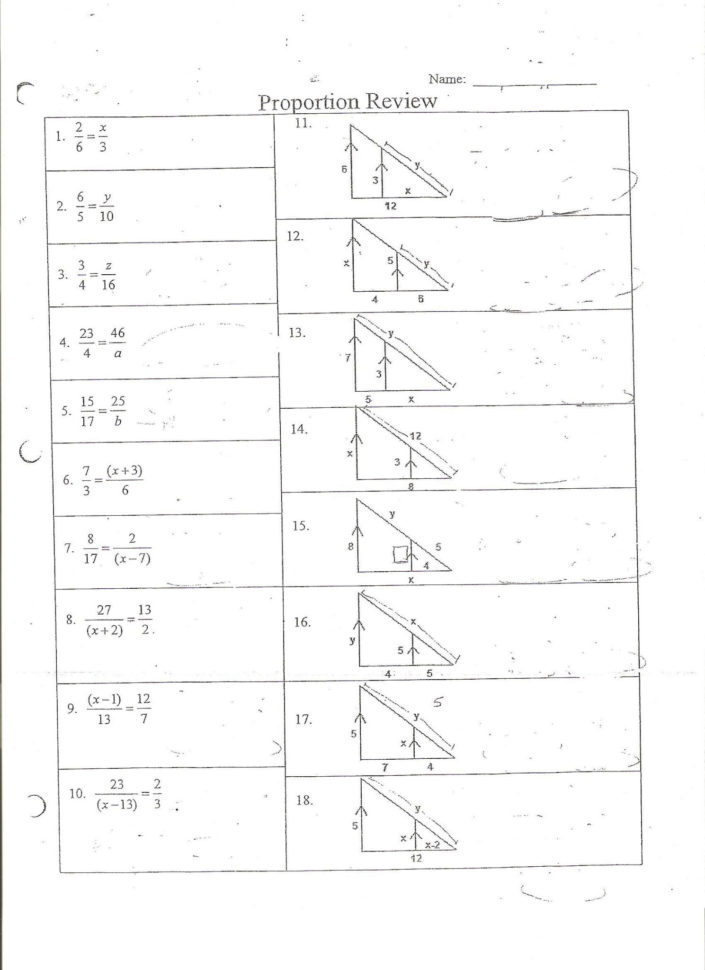 Solving Proportions Worksheet Answers