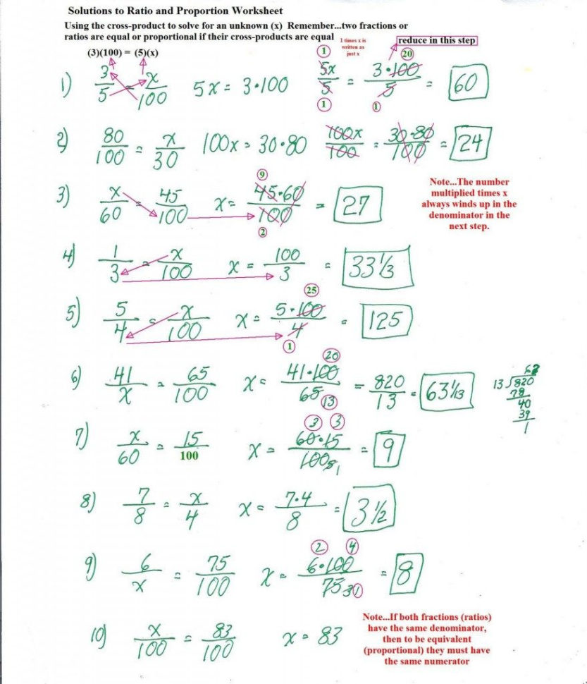 Solving Proportions Worksheet Answers  Soccerphysicsonline