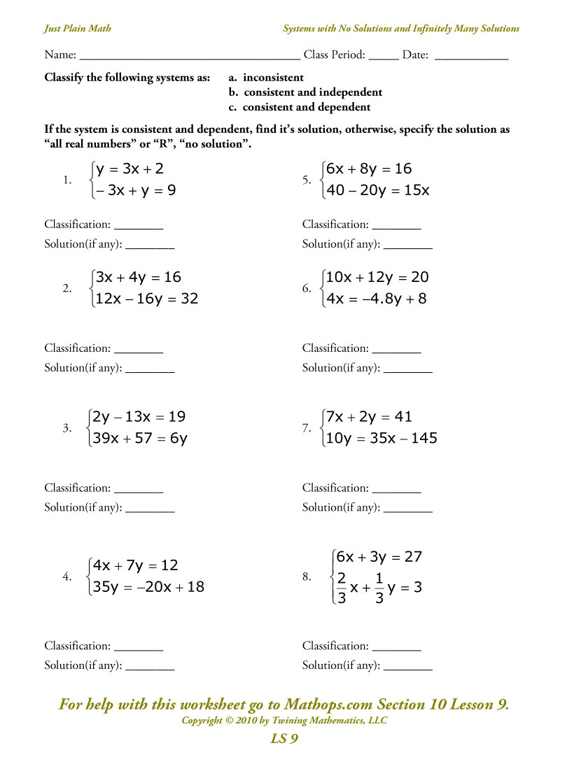 Solving Systems Of Equations U Systems Of Equations