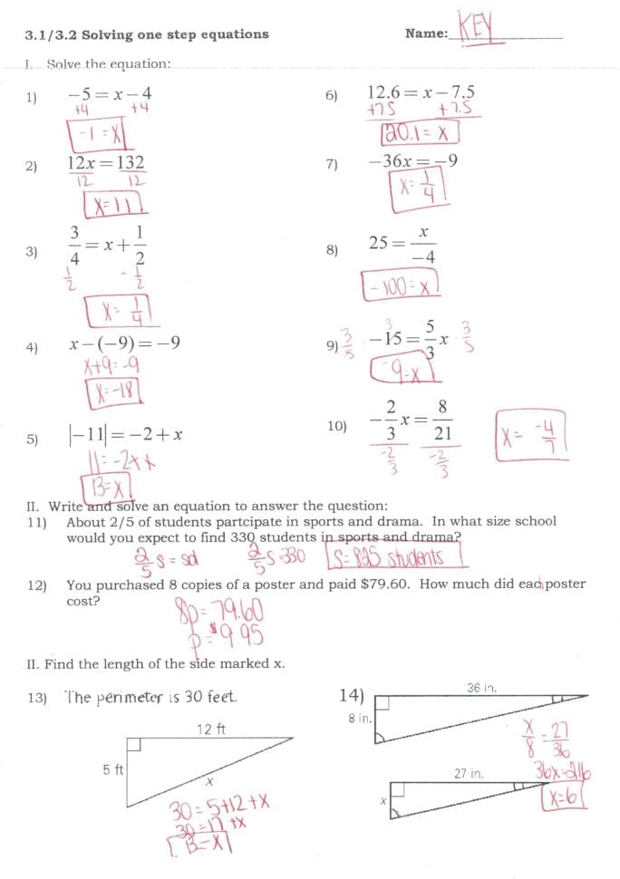 Solving Equations Word Problems Worksheet – Pro Worksheet