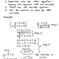 Solving Systems Substitution Method – Learning Algebra Can