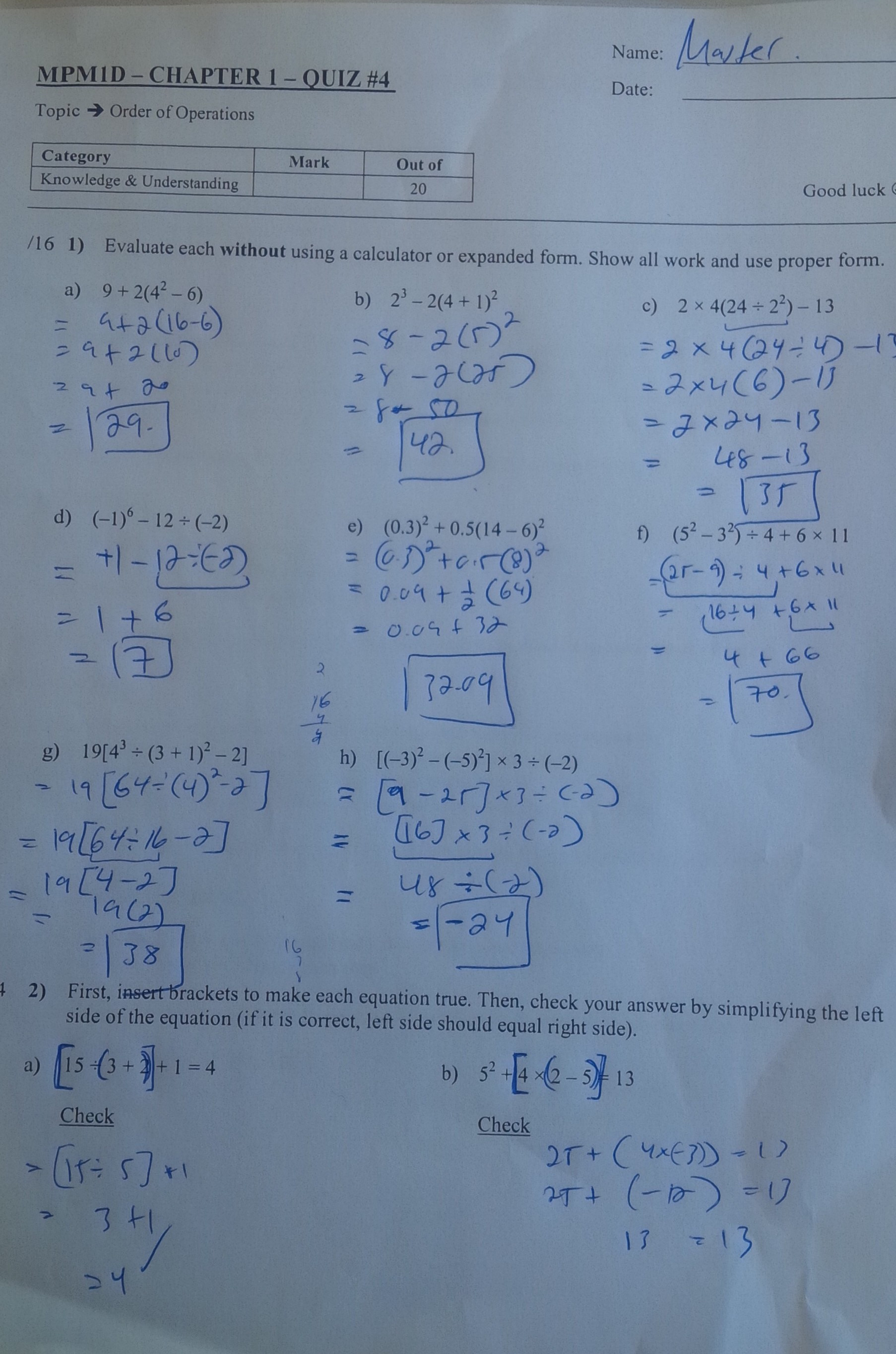 Using The Quadratic Formula Worksheet Answer Key