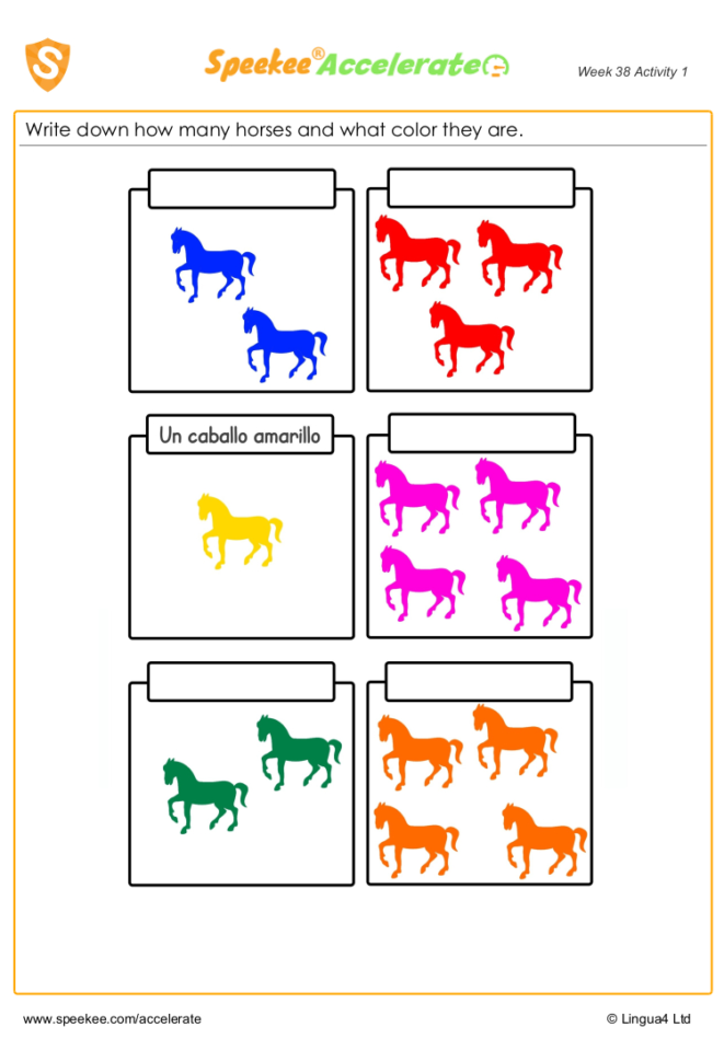 Spanish Colors Worksheet Pdf