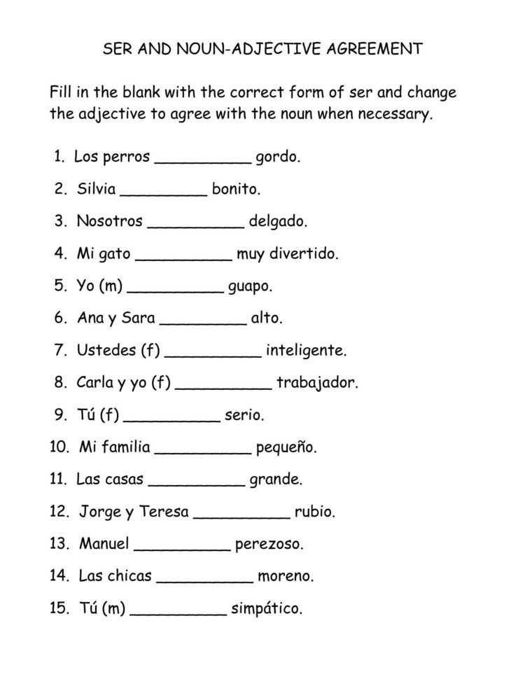 Spanish Family Tree Worksheet