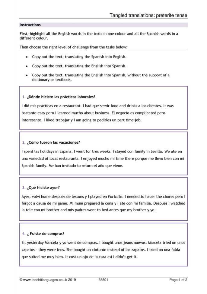 Spanish Language Teaching Resources  Teachit Languages