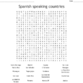 Spanish Speaking Countries Word Search  Word