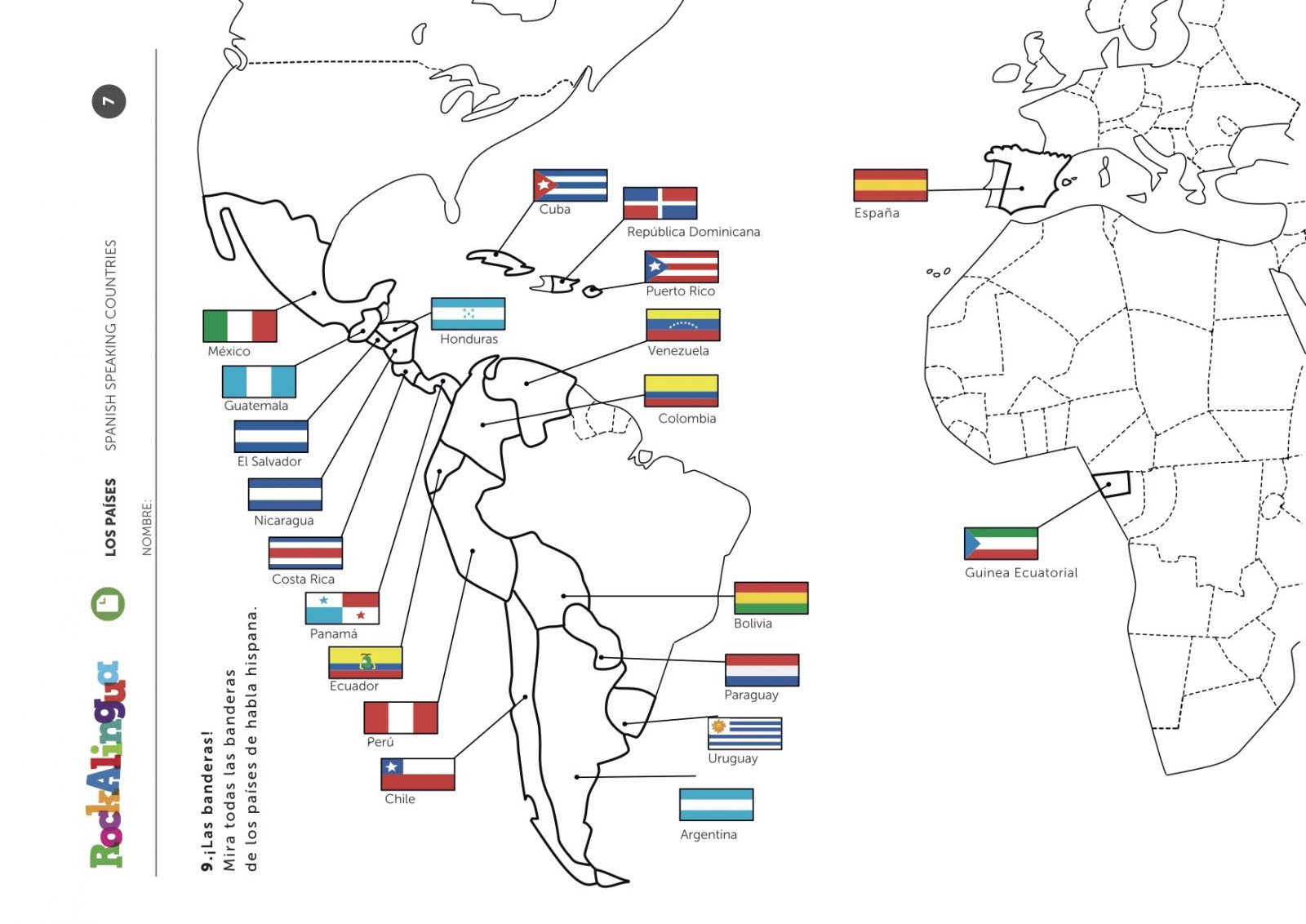 Spanish Speaking Countries  Worksheet  Rockalingua