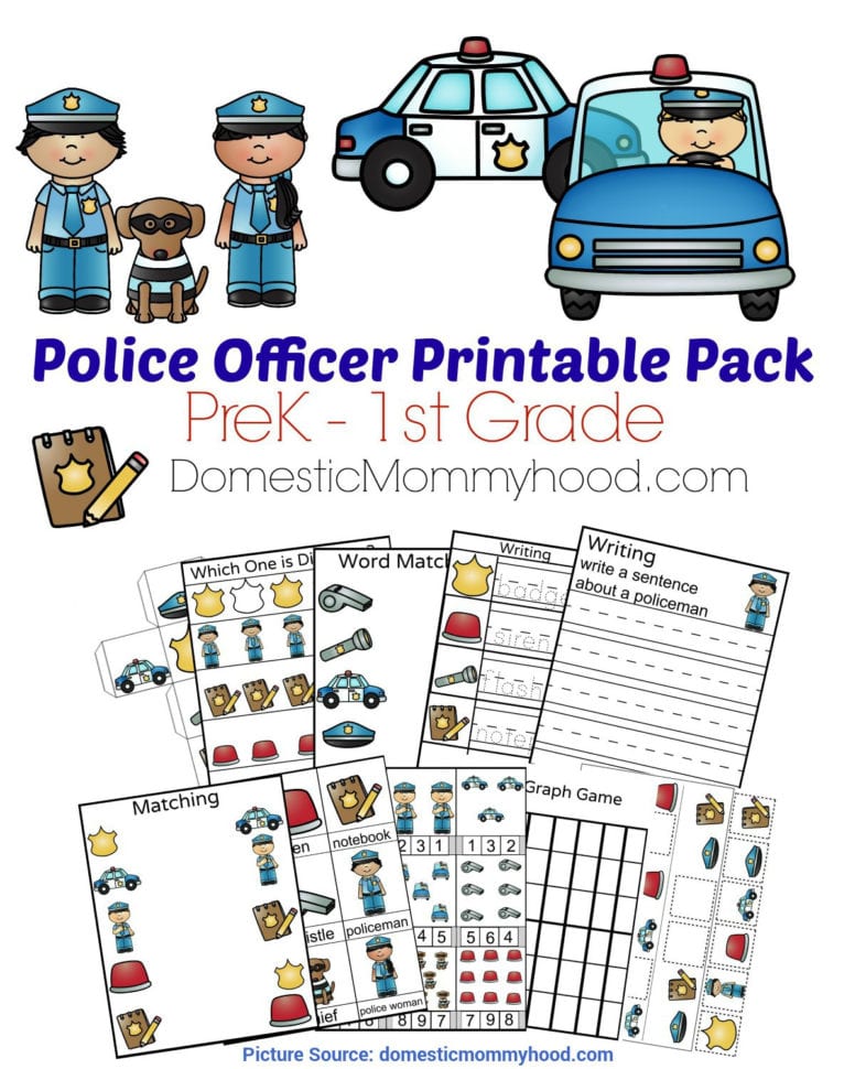 Special Community Helpers Police Officer Worksheet Community
