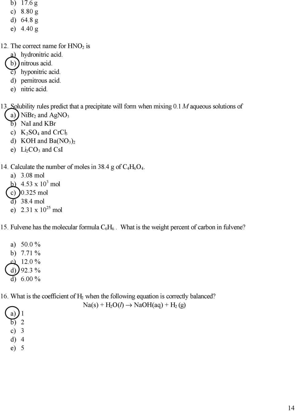 Specific Heat Chem Worksheet 16 1 Answer Key