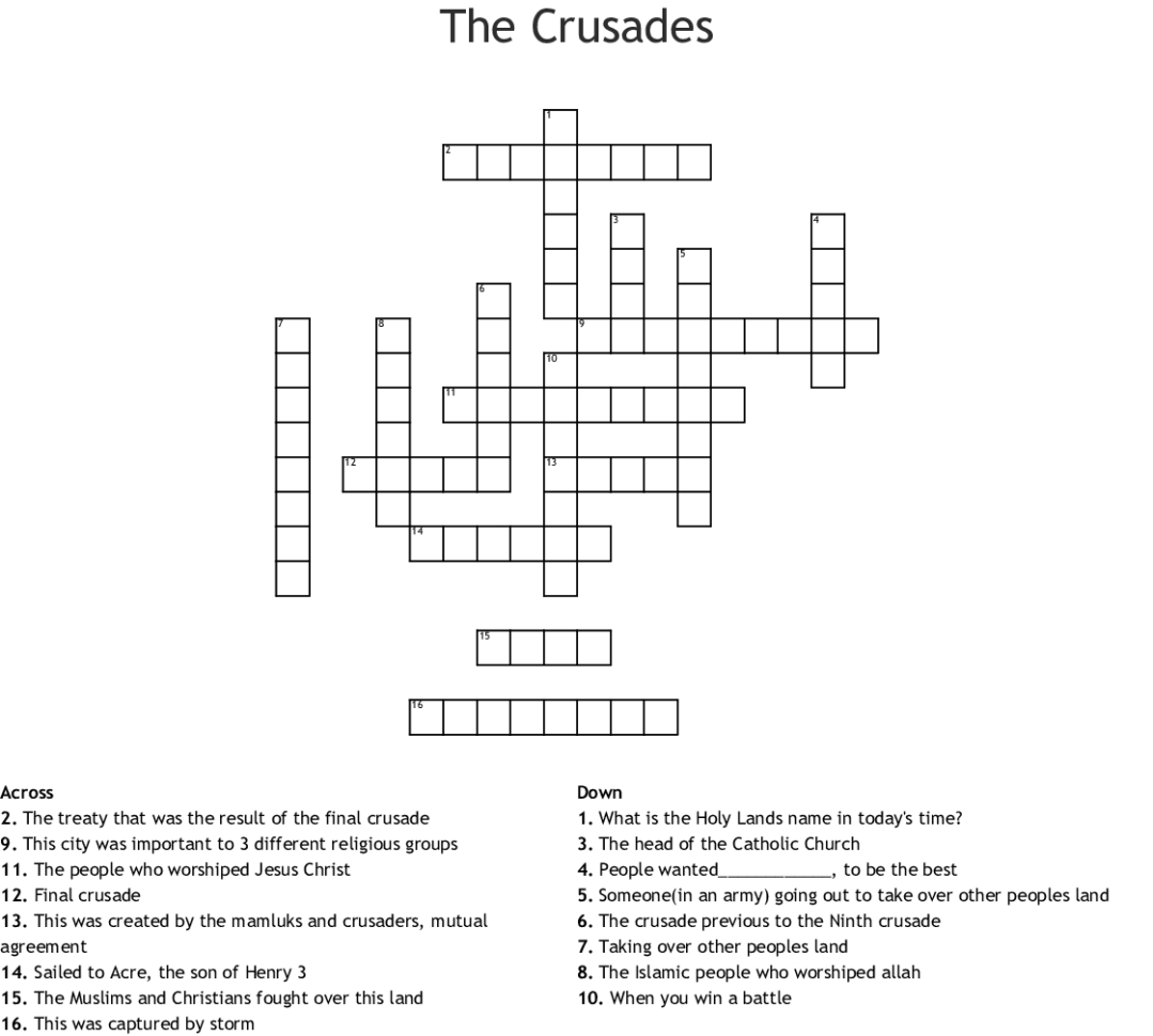 Spelling Demons Crossword  Word