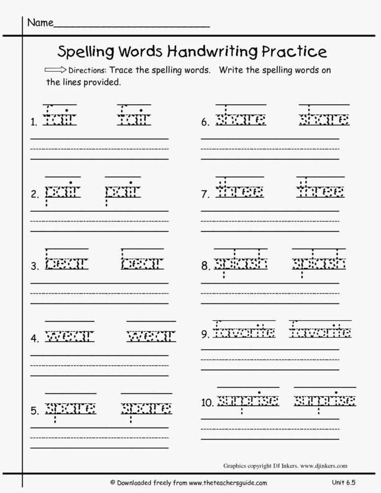 Spelling Word Practice Sheets Awesome Worksheet Handwriting