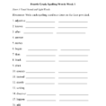 Spelling Worksheets  Fourth Grade Spelling Worksheets