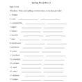 Spelling Worksheets  High School Spelling Worksheets
