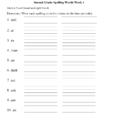 Spelling Worksheets  Second Grade Spelling Worksheets